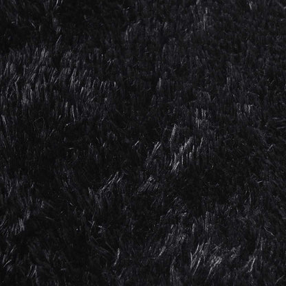 Tappeto Shaggy a Pelo Lungo NAVARRA Nero 120x120 cm poliestere