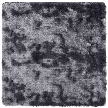 Tappeto Shaggy a Pelo Lungo NAVARRA Grigio Scuro 120x120 cm - homemem39