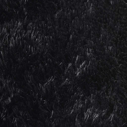 Tappeto Shaggy a Pelo Lungo NAVARRA Nero 160x160 cm poliestere