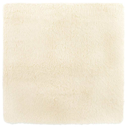 Tappeto Shaggy a Pelo Lungo NAVARRA Crema 160x160 cm poliestere - homemem39