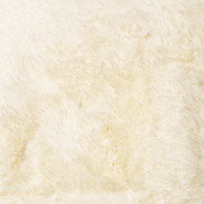 Tappeto Shaggy a Pelo Lungo NAVARRA Crema 160x160 cm poliestere