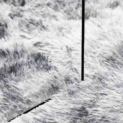 Tappeto Shaggy a Pelo Lungo NAVARRA Grigio Argento 160x160cm - homemem39