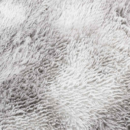 Tappeto Shaggy a Pelo Lungo NAVARRA Grigio Argento 160x160cm - homemem39