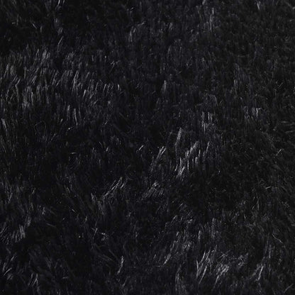 Tappeto Shaggy a Pelo Lungo NAVARRA Nero 200x200 cm poliestere