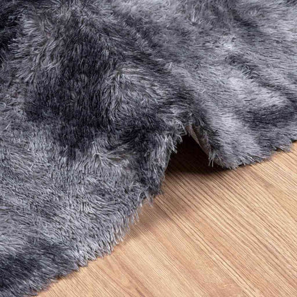 Tappeto Shaggy a Pelo Lungo NAVARRA Grigio Scuro 200x200 cm | homemem39