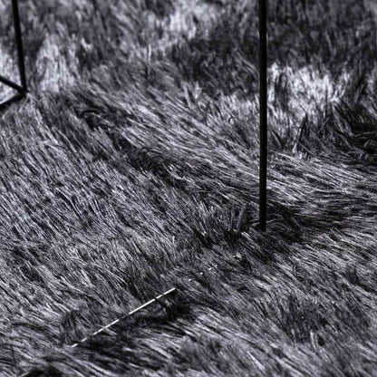 Tappeto Shaggy a Pelo Lungo NAVARRA Grigio Scuro 200x200 cm | homemem39