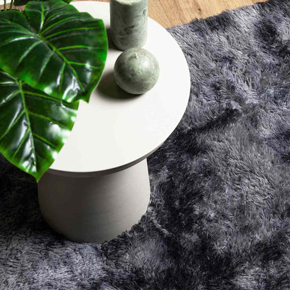 Tappeto Shaggy a Pelo Lungo NAVARRA Grigio Scuro 200x200 cm | homemem39