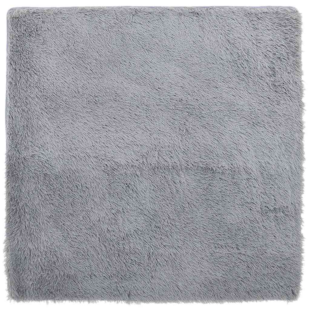 Tappeto Shaggy a Pelo Lungo NAVARRA Grigio Chiaro 200x200 cm - homemem39