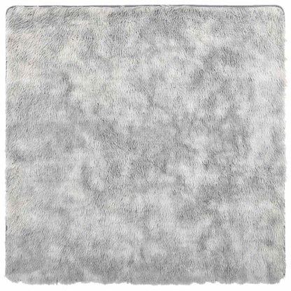 Tappeto Shaggy a Pelo Lungo NAVARRA Grigio Argento 200x200cm - homemem39