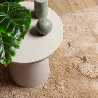 Tappeto Shaggy a Pelo Lungo NAVARRA Beige 240x240 cm poliestere | homemem39