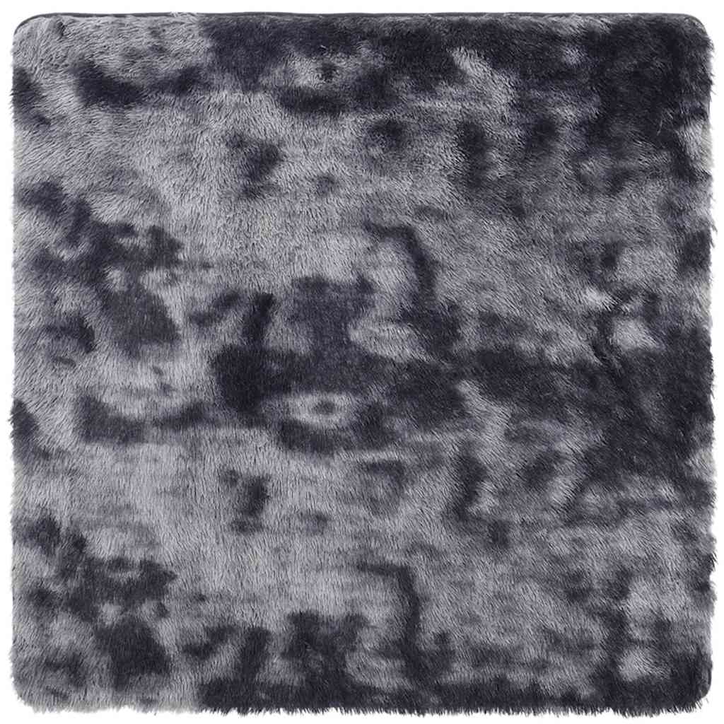 Tappeto Shaggy a Pelo Lungo NAVARRA Grigio Scuro 240x240 cm