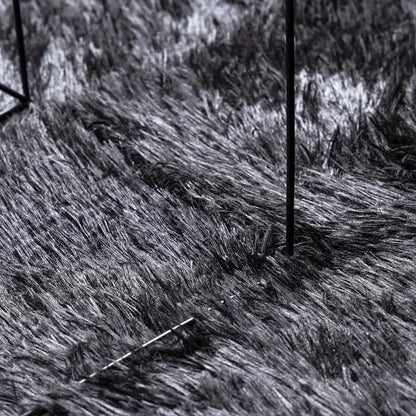 Tappeto Shaggy a Pelo Lungo NAVARRA Grigio Scuro 240x240 cm