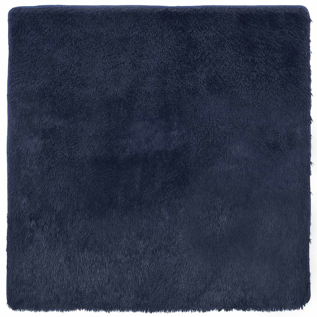 Tappeto Shaggy a Pelo Lungo NAVARRA Blu Marino 240x240 cm
