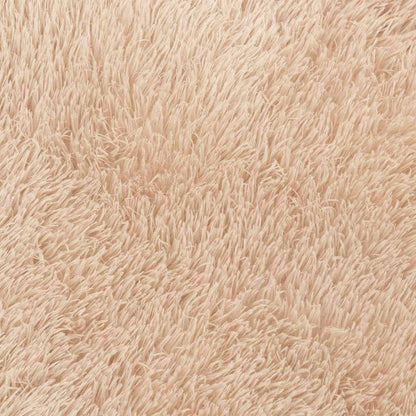 Tappeto Shaggy a Pelo Lungo NAVARRA Beige 100x100 cm poliestere - homemem39