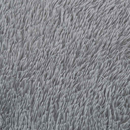Tappeto Shaggy a Pelo Lungo NAVARRA Grigio Chiaro 100x100 cm