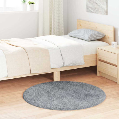 Tappeto Shaggy a Pelo Lungo NAVARRA Grigio Chiaro 100x100 cm