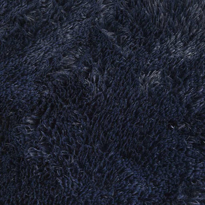 Tappeto Shaggy a Pelo Lungo NAVARRA Blu Marino 100x100 cm