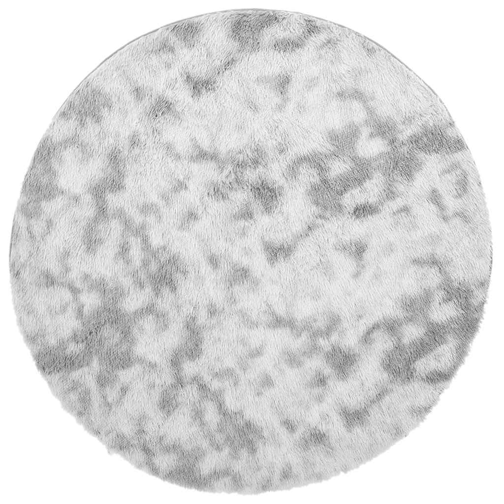 Tappeto Shaggy a Pelo Lungo NAVARRA Grigio Argento 100x100cm - homemem39