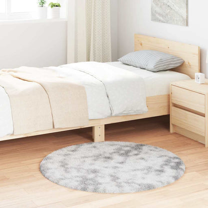 Tappeto Shaggy a Pelo Lungo NAVARRA Grigio Argento 100x100cm - homemem39