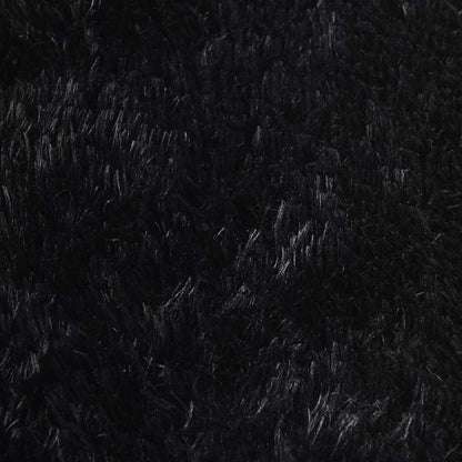 Tappeto Shaggy a Pelo Lungo NAVARRA Nero 160x160 cm poliestere