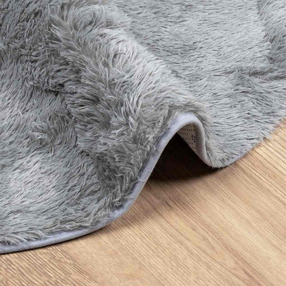 Tappeto Shaggy a Pelo Lungo NAVARRA Grigio Chiaro 160x160 cm