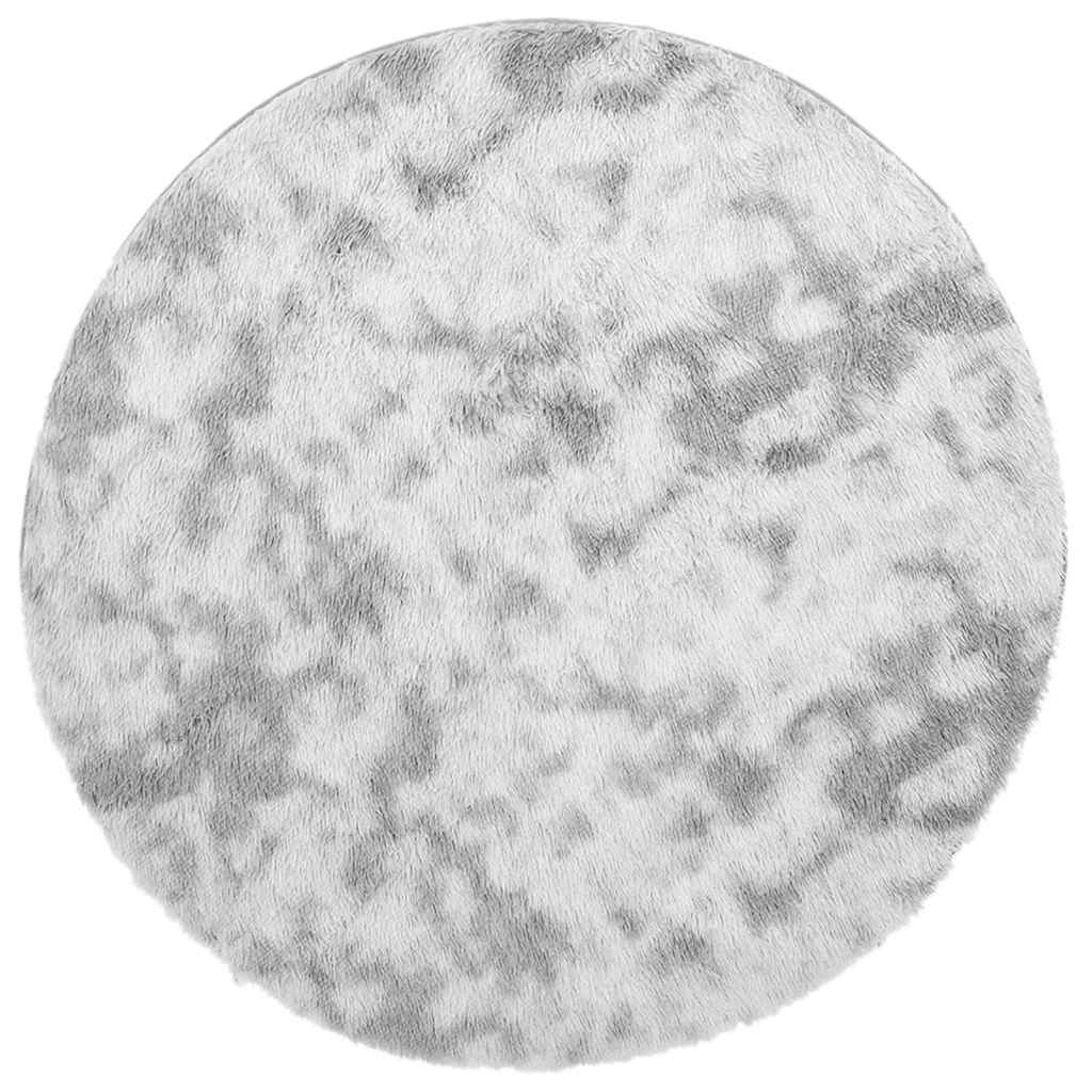 Tappeto Shaggy a Pelo Lungo NAVARRA Grigio Argento 160x160cm