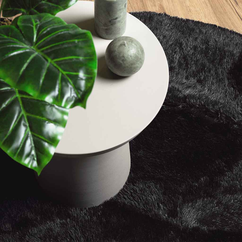 Tappeto Shaggy a Pelo Lungo NAVARRA Nero 200x200 cm poliestere - homemem39