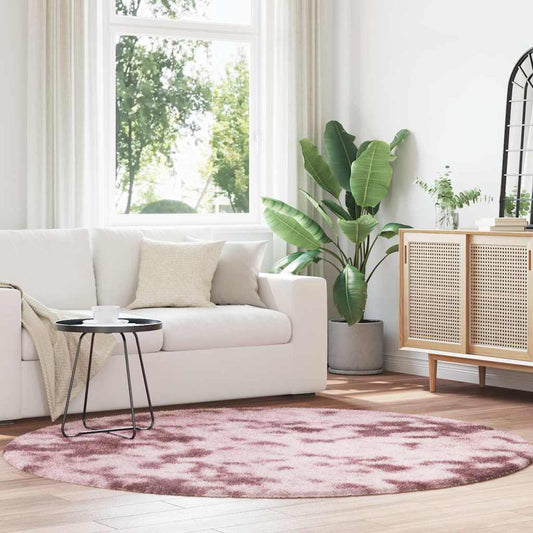 Tappeto Shaggy a Pelo Lungo NAVARRA Rosa Antico 200x200cm - homemem39