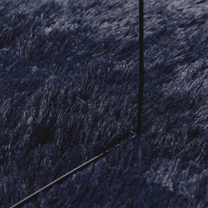 Tappeto Shaggy a Pelo Lungo NAVARRA Blu Marino 200x200 cm