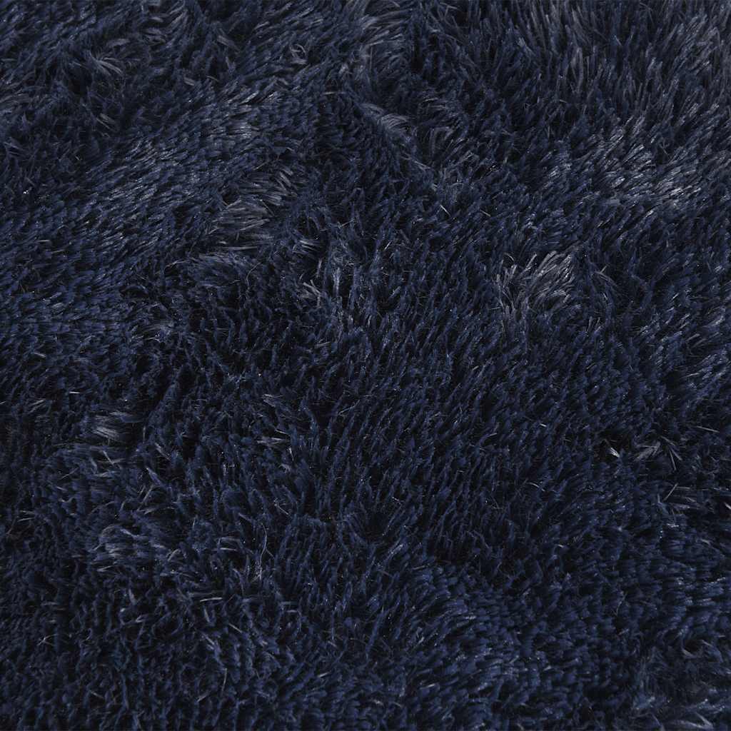 Tappeto Shaggy a Pelo Lungo NAVARRA Blu Marino 200x200 cm