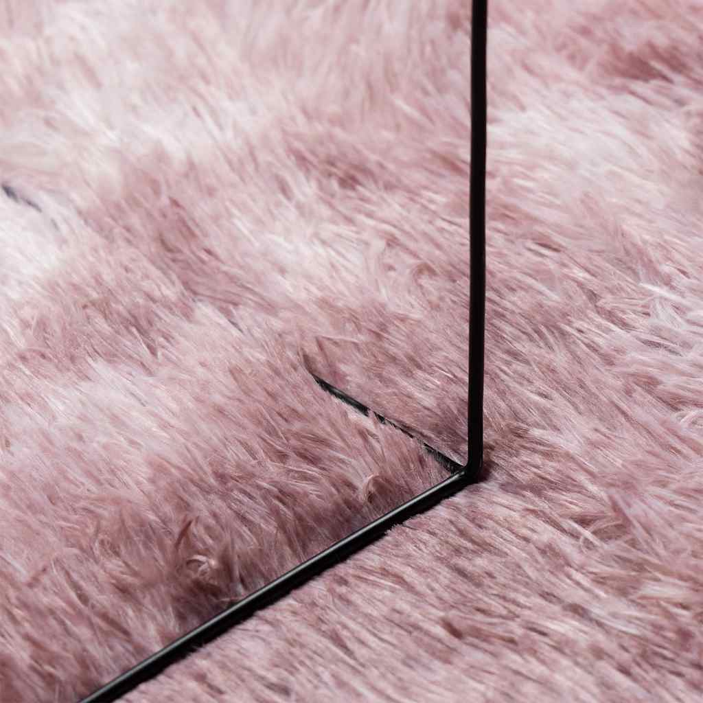 Tappeto Shaggy a Pelo Lungo NAVARRA Rosa Antico 240x240cm