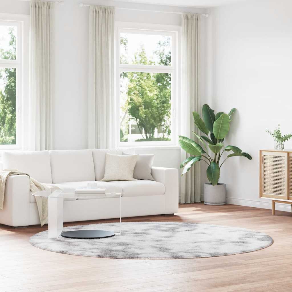 Tappeto Shaggy a Pelo Lungo NAVARRA Grigio Argento 240x240cm