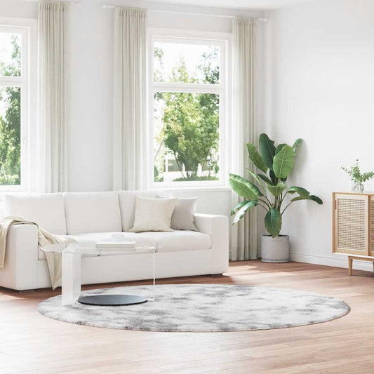 Tappeto Shaggy a Pelo Lungo NAVARRA Grigio Argento 240x240cm