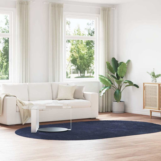 Tappeto Shaggy a Pelo Lungo NAVARRA Blu Marino 300x200 cm - homemem39