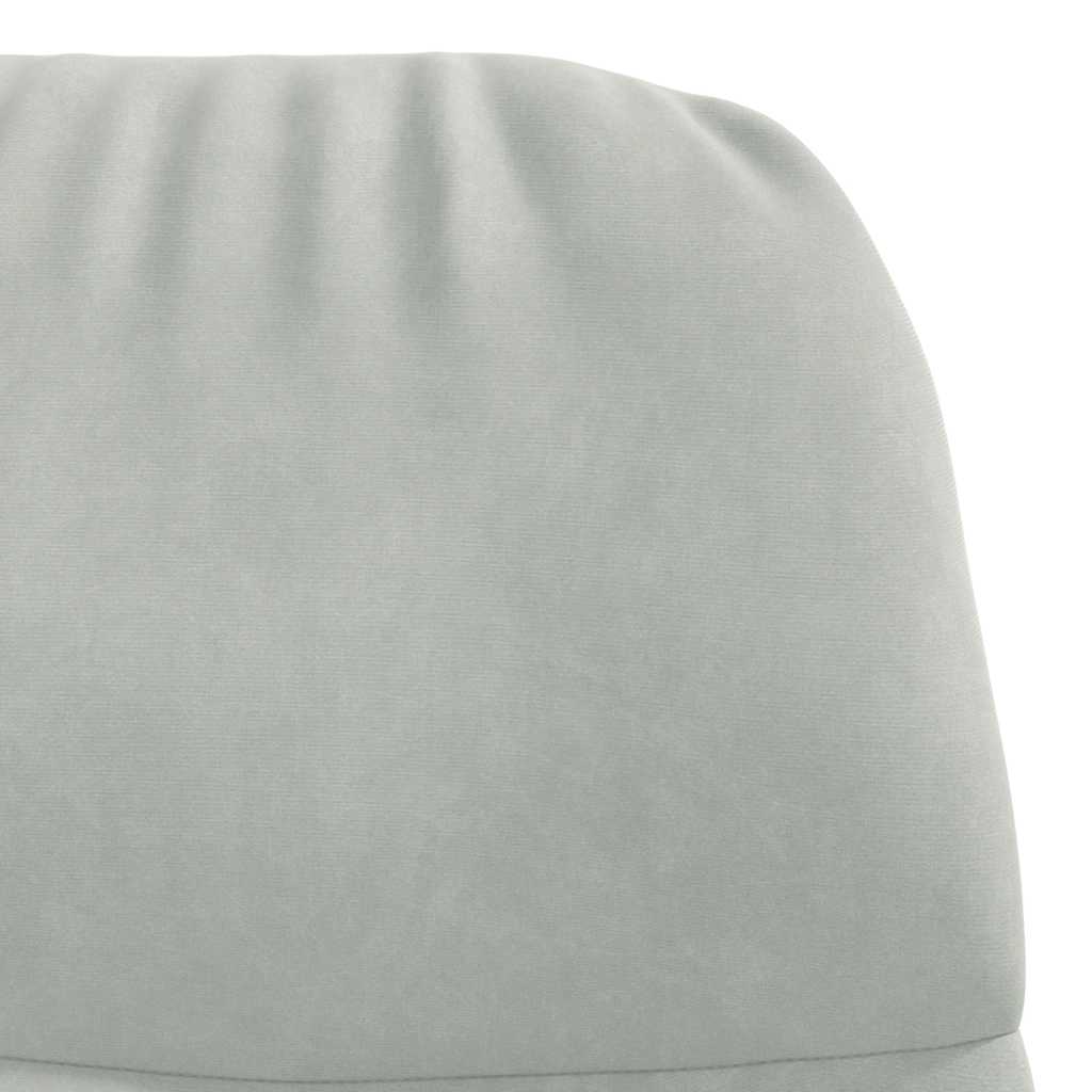 Sedia Relax Grigio Chiaro in Velluto - homemem39