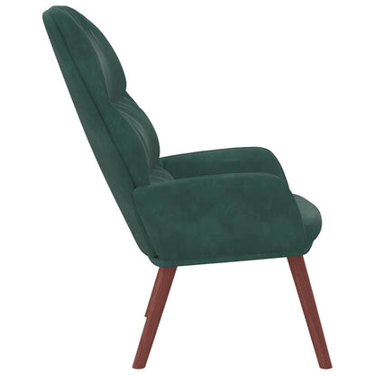 Sedia Relax Verde Scuro in Velluto - homemem39