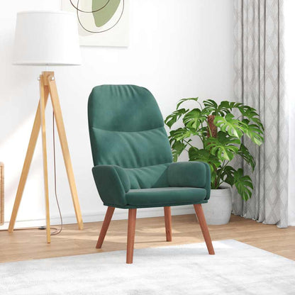 Sedia Relax Verde Scuro in Velluto - homemem39