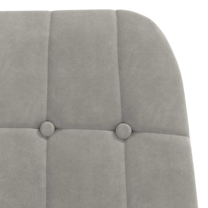 Sedia Relax Grigio Chiaro in Velluto