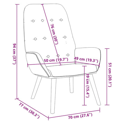 Sedia Relax Grigio Scuro in Velluto - homemem39