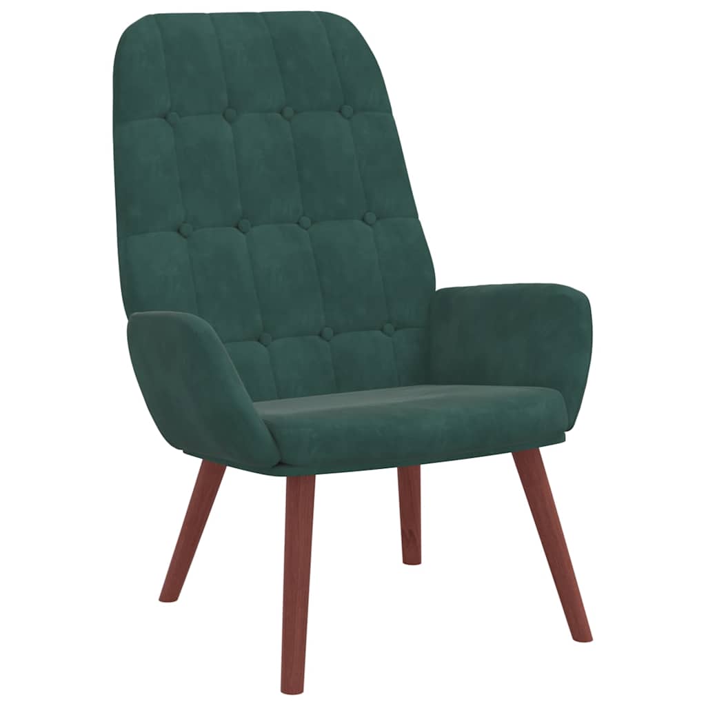 Sedia Relax Verde Scuro in Velluto - homemem39