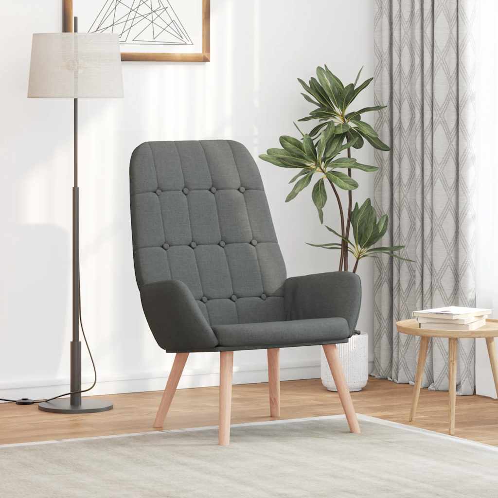 Sedia Relax Grigio Scuro in Tessuto - homemem39