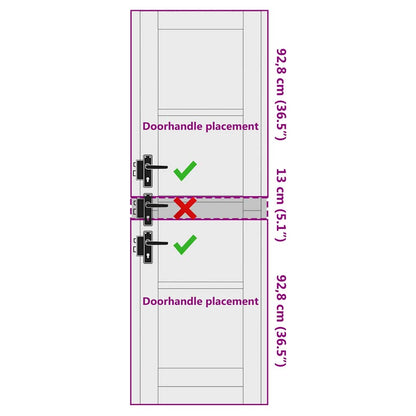 Porta Interna ORKDAL Bianco Primed 61 x 198,5 cm | homemem39