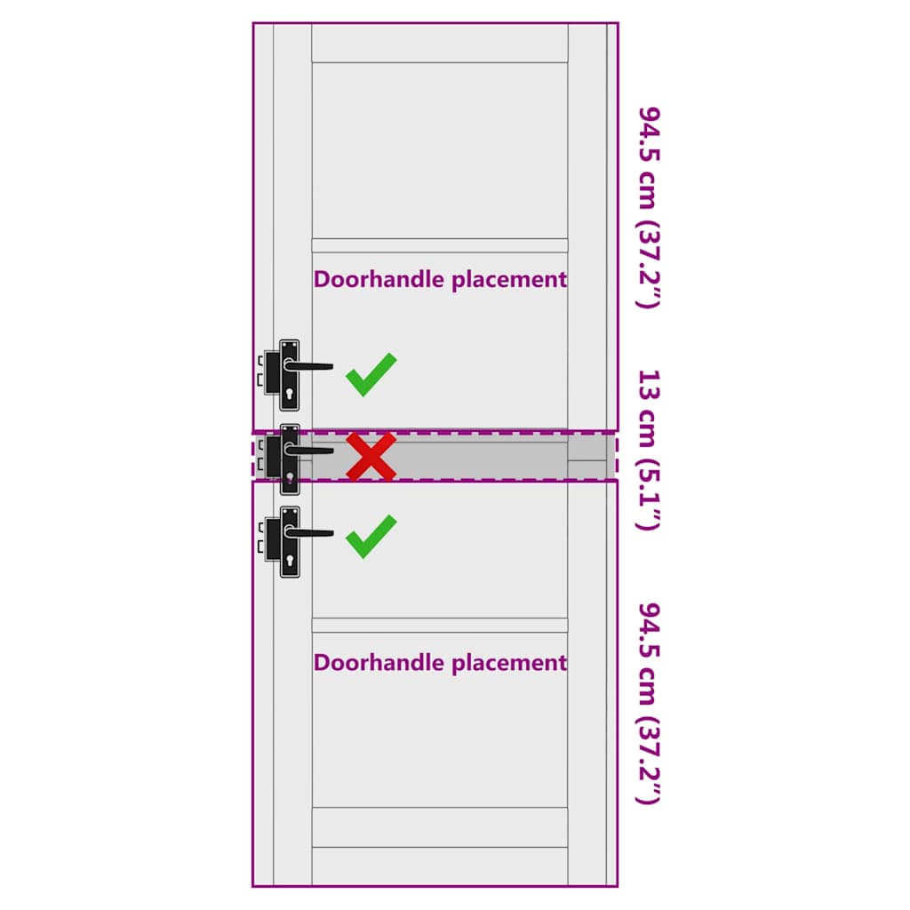Porta Interna con Vetro ORKDAL Bianco 78 x 202 cm