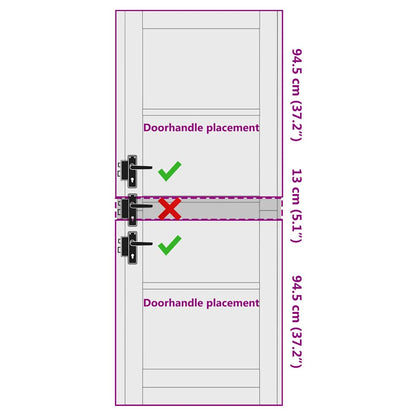Porta Interna con Vetro ORKDAL Bianco 78 x 202 cm