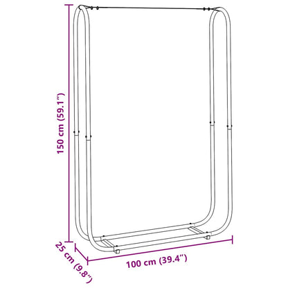 Rastrelliera per Legna 100x25x150 cm in Acciaio Zincato