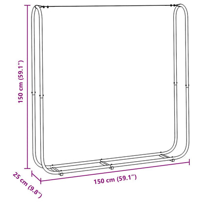 Rastrelliera per Legna 150x25x150 cm in Acciaio Zincato