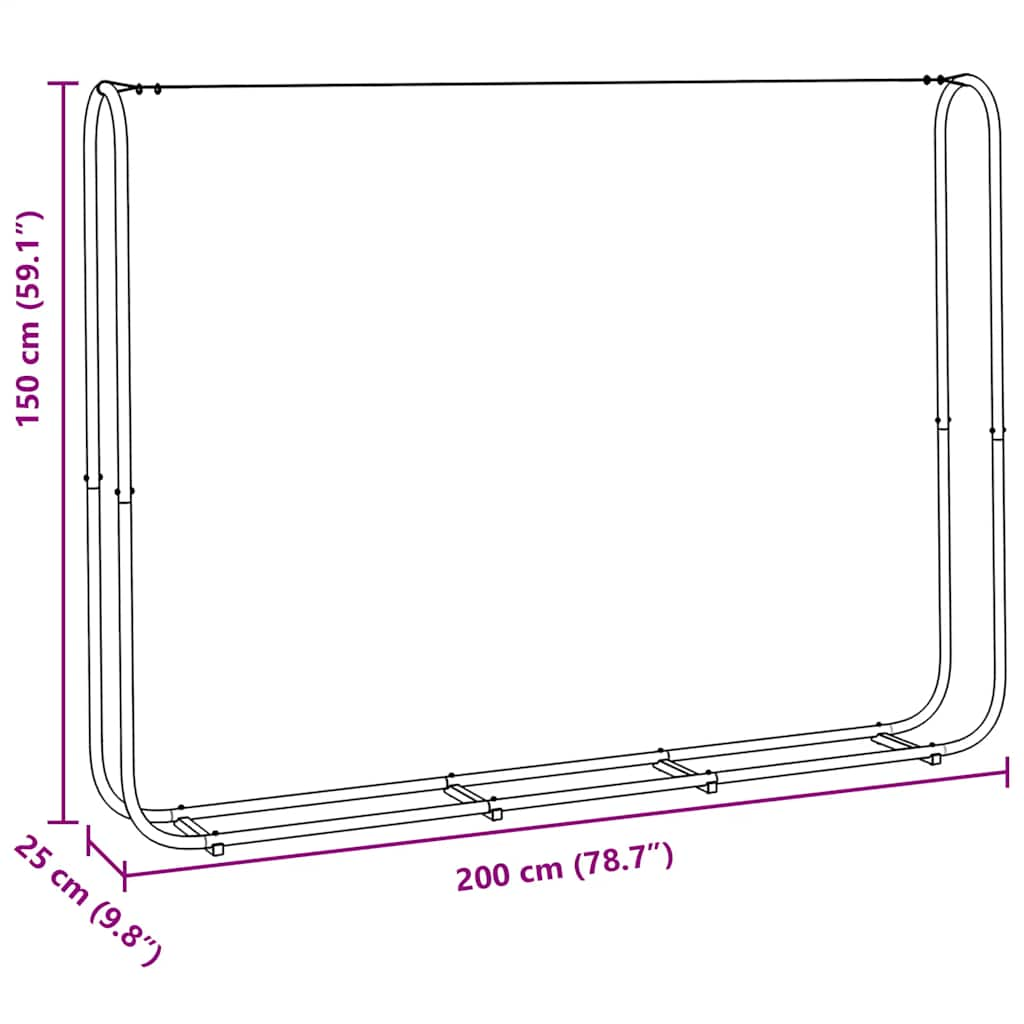 Rastrelliera per Legna 200x25x150 cm in Acciaio Zincato