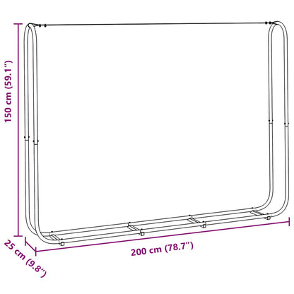 Rastrelliera per Legna 200x25x150 cm in Acciaio Zincato