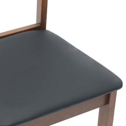 Sedie da Pranzo con Cuscini 2pz Marrone Legno Massello di Hevea