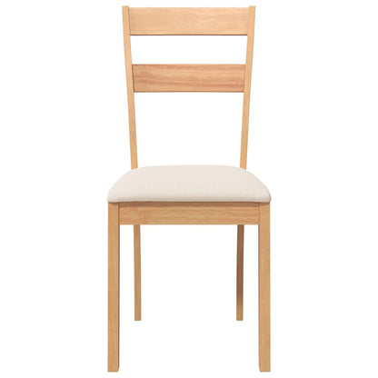 Sedie da Pranzo con Cuscini 2 pz Naturale Legno Massello Hevea | homemem39